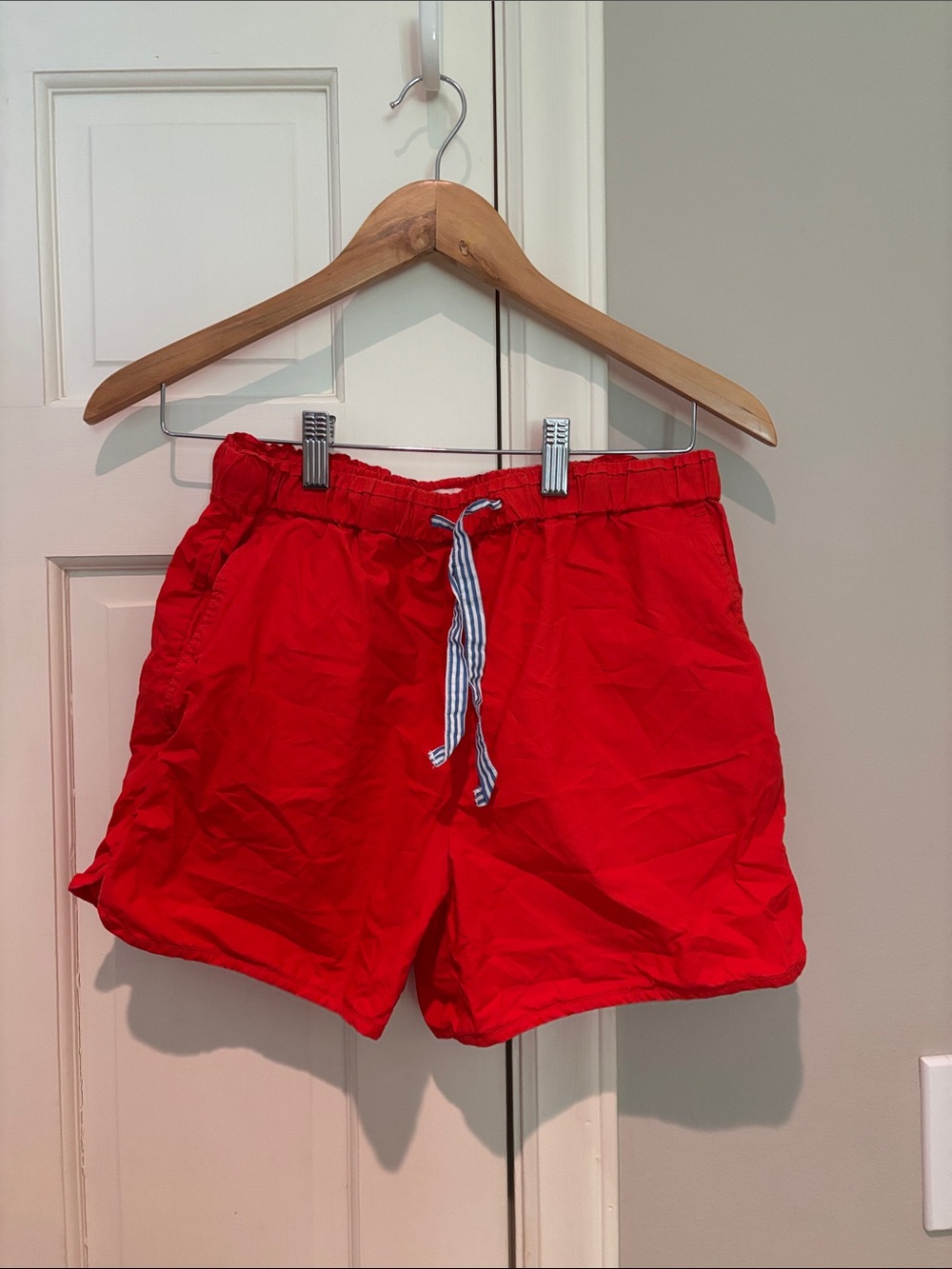 Alex Mill red swim shorts